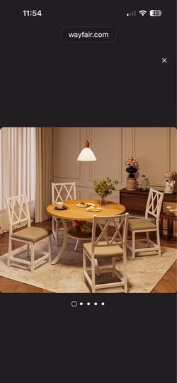 5 Pieces Round Dining Table Set