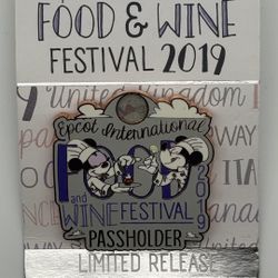 Disney World Epcot Food & Wine Festival 2018 Mickey and Minnie Passholder Limited Release Pin NEW