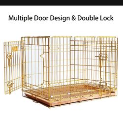 Dog Crate Wire Folding Size 36” Inch With Grid And Tray New In Box 