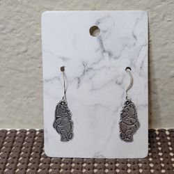 Winnie The Pooh Sterling Silver Hook Earrings
