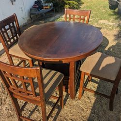 Nice Wood Dinning Table With Extension Seats 6