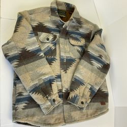 Jachs New York Jacket Mens 2XL Multi Aztec Flannel Classic Fit Button Front