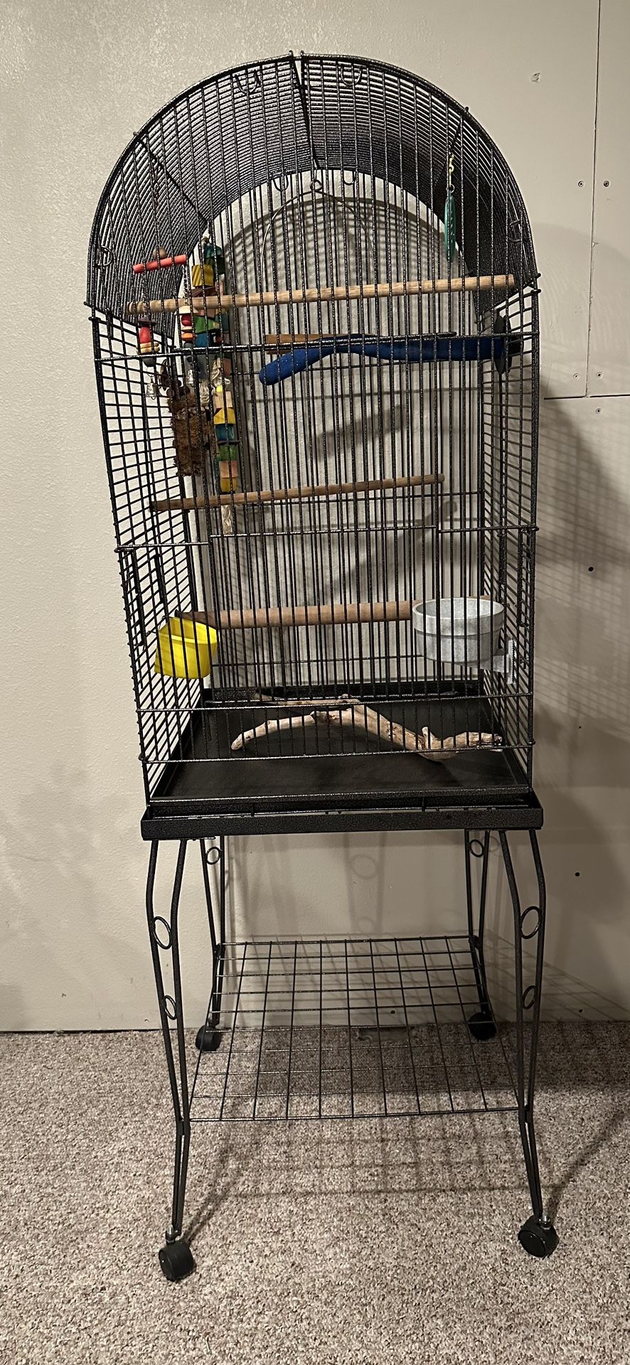 Bird Cage, Backpack and Toys