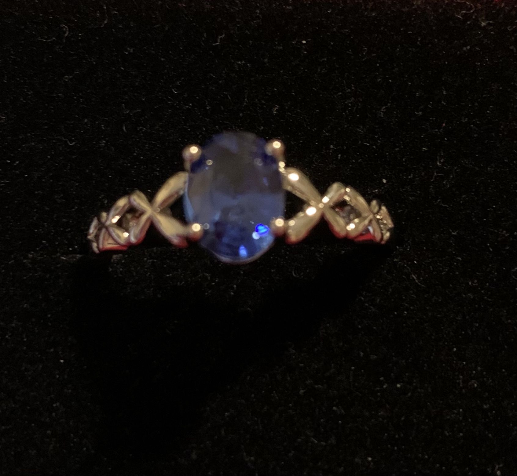 Exquisite Blue Crystal Ring 