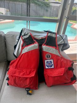 Mustang Mv3120 Type Iii Pfd adult large/xlarge Orange, U S Coast Guard Auxiliary-