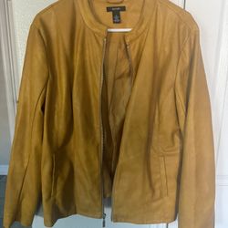 Women's Faux Leather Jacket Size Large