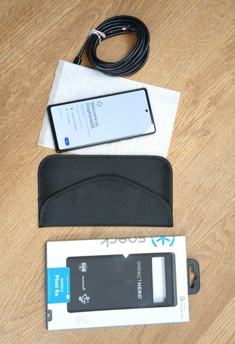 Graphene Google Pixel (Secure / Private De-Googled Open Source Android Phone) + Faraday Pouch