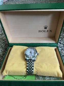 Rolex Datejust Stainlesssteel 18k White gold And Silver Diamond Watch