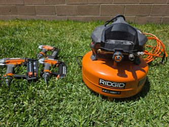 *brand new* rigid air compressor & nail gun combo
