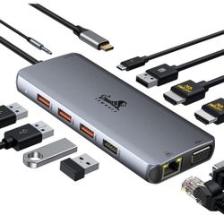 11 N 1 Docking Station Woth Dual Monitor 
