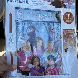 Frozen Backdrop And Props For Birthday Party 