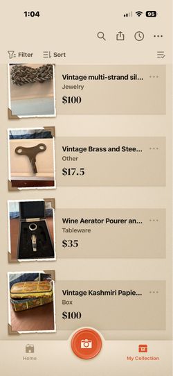 Vintage brass clock key,wine aerator