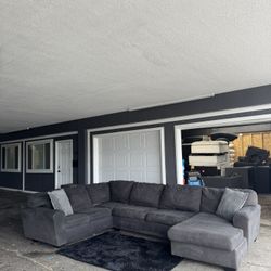 Dark Gray Ashley 3 Piece Sectional Couch