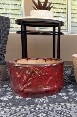 Large Glazed Indoor Outdoor Planter