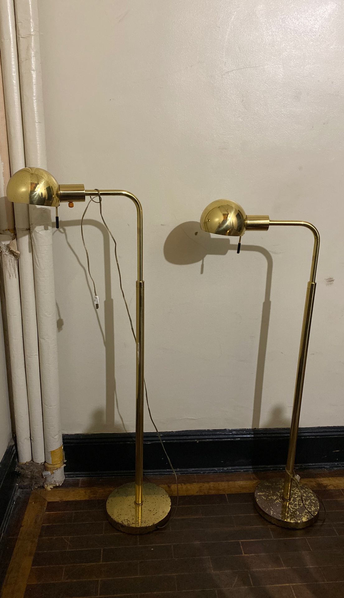 Vintage brass lamps (need rewiring)
