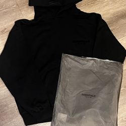 Black Stretched Lim Essentials Hoodie