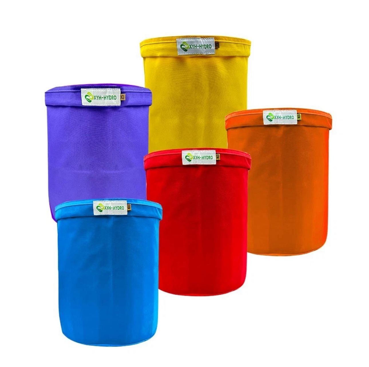 5 Pack 5-Gallon Bubble Filter Bag with Filter Screen and Storage Pouch