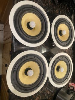 Four 8” Monoprice ceiling speakers Two-way 