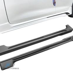 Fits 20-22 Toyota Corolla Sedan PP Matte Black Side Skirts Extensions