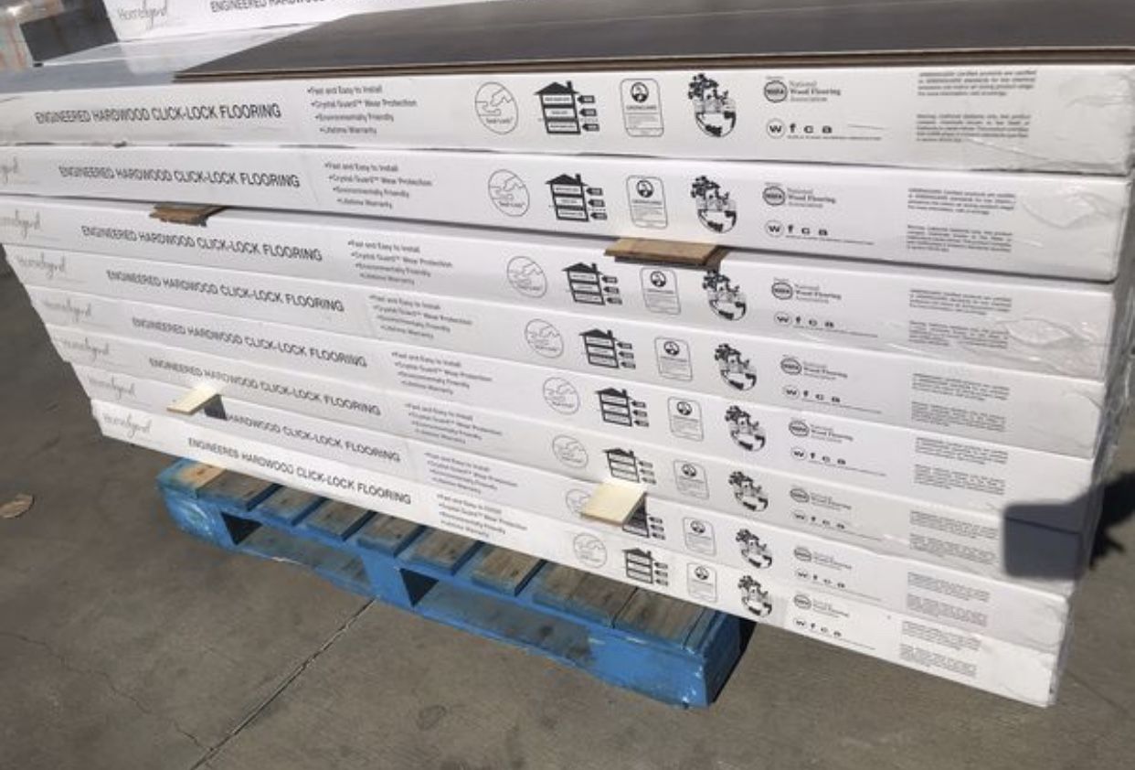 Home Legend Wire Brushed Hickory Grey 3/8 in. T x 7-1/2 in. Wide x Varying Length Click Lock Engineered Hardwood Flooring