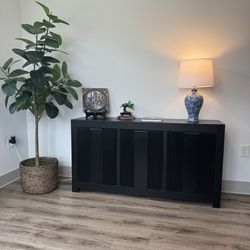 Solid wood black buffet table/console table