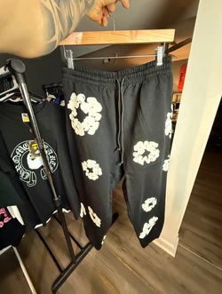 black and white sweatpants 