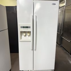 Whirlpool Almond Color 33”Wide Side By Side Refrigerator 