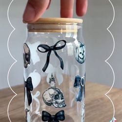 Libbey Glass Can Cup Spooky Cuteness