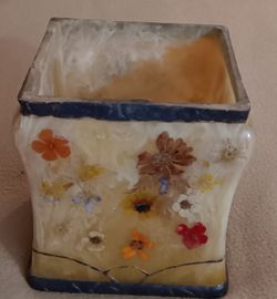 Fresh Field Vintage India Ink Acrylic  Tissue Box Cover 