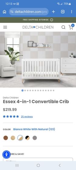 Delta Children Essex 4-in-1 Convertible Crib $160
