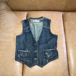 $1 Demin Vest Womens Medium