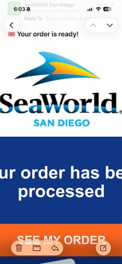 1 SeaWorld ticket