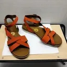 Madeline Coral Ankle Strap Flat Sandals Women's Size 8