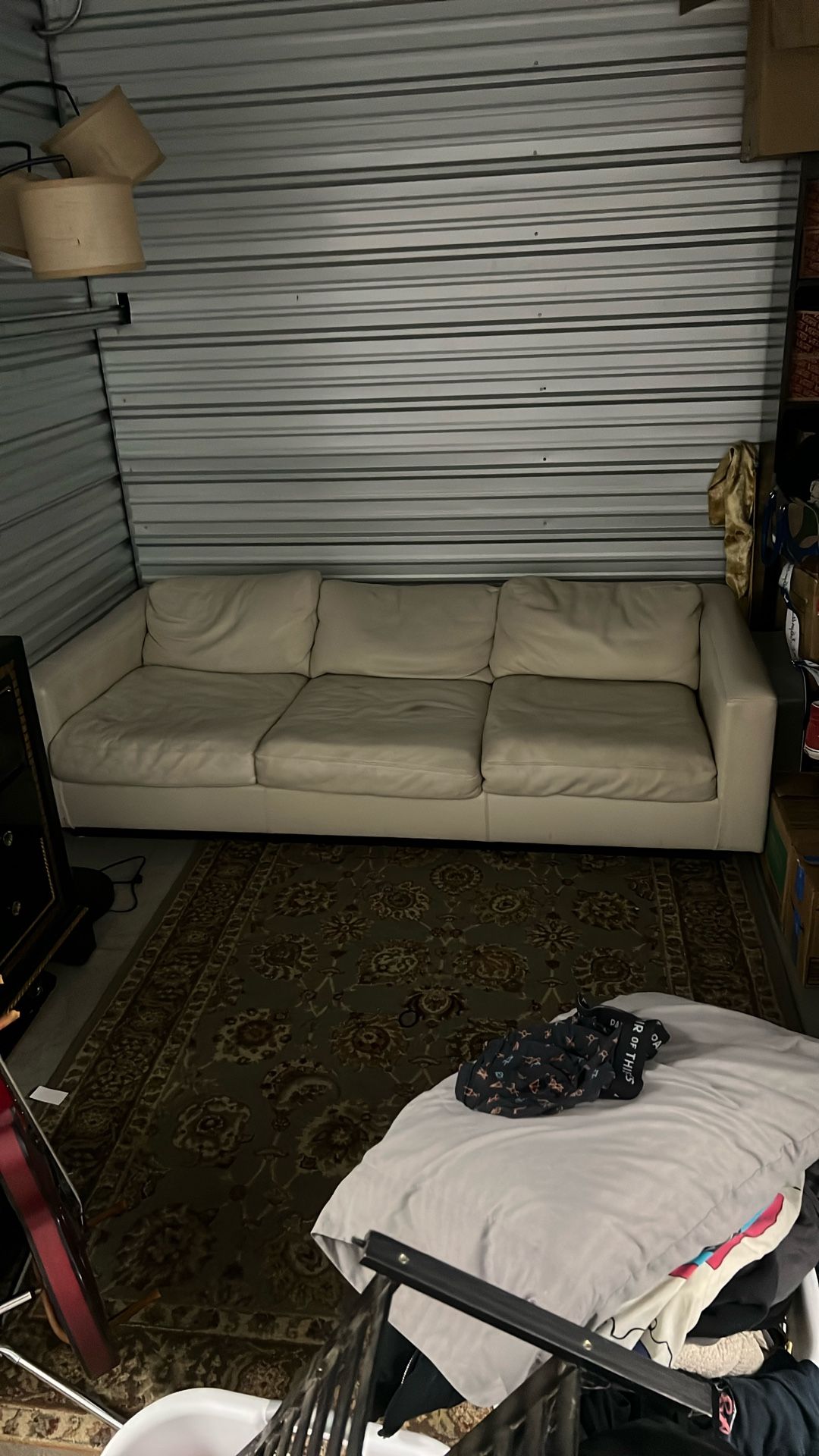White Leather Couch.
