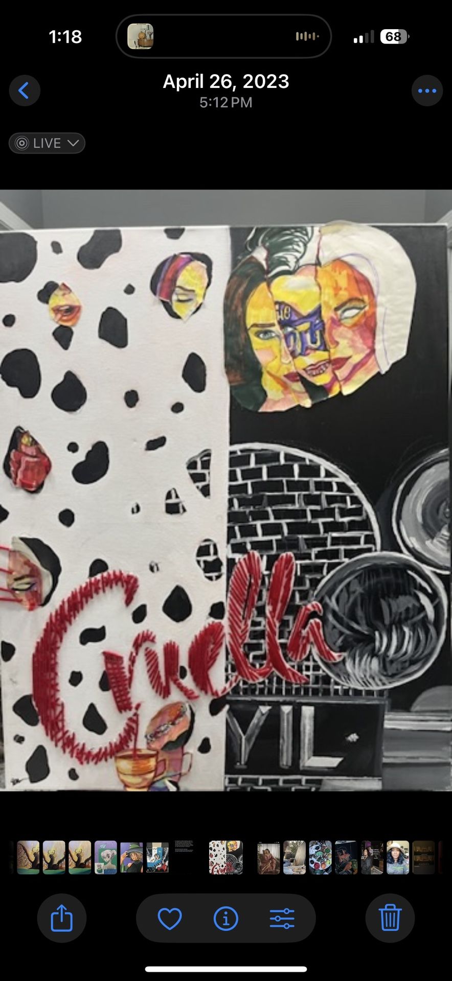 Cruella MultiMedia Painting
