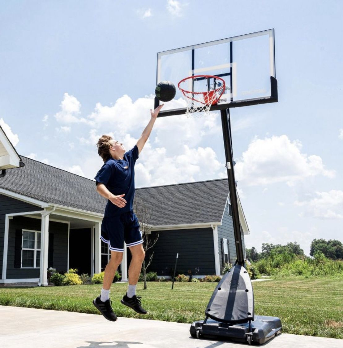 NBA 50" Polycarbonate Portable Basketball Hoop .
