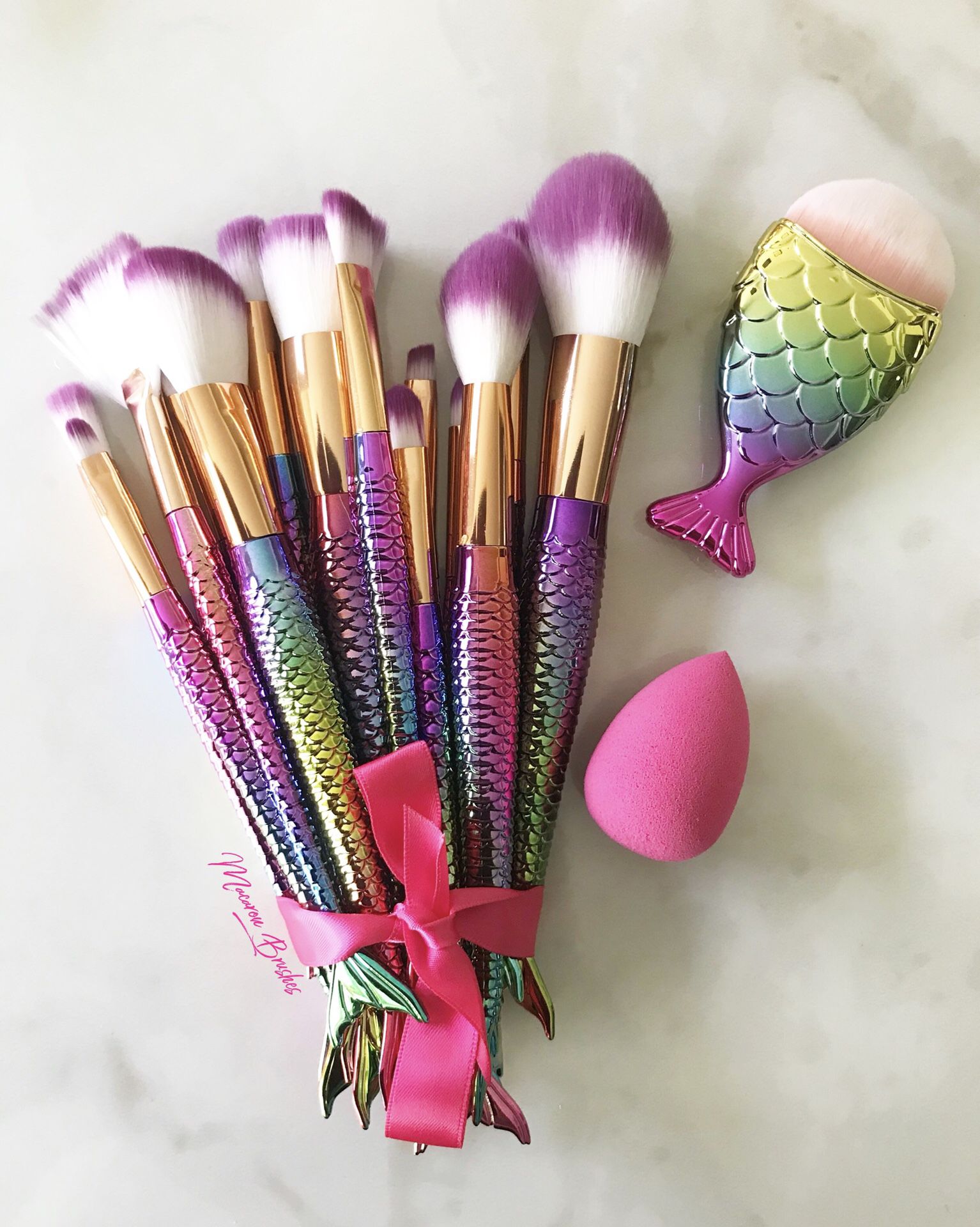 Multicolor mermaid set!! 16 brushes 💓 🧜‍♀️