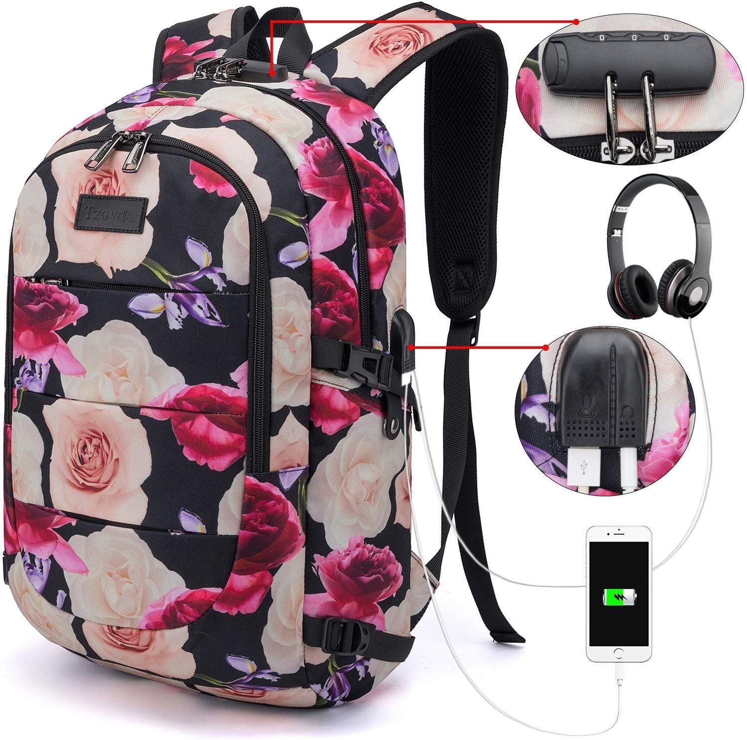 Business Laptop Backpack Water Resistant Anti-Theft