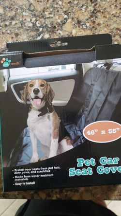 pet car seat cover, 2 sizes available 57" x 53"or 46"x 55"