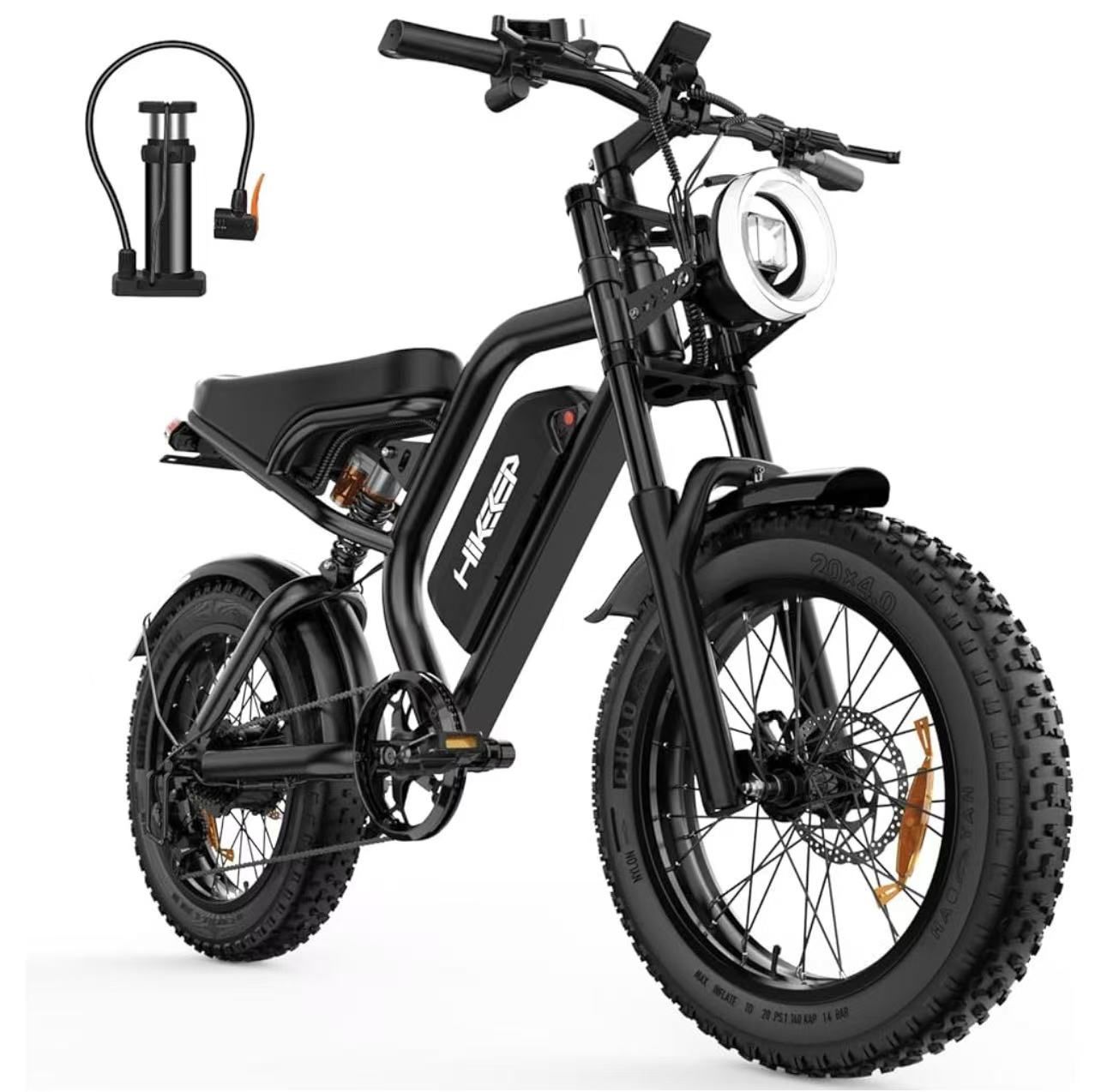 Electric Dirt Bike for Adults - 20 x 4 Inch Fat Tire Ebike, 28MPH Peak 1500W Motor Ebike, 48V15.6AH Detachable Battery, 4 Riding Modes Electric Bike, 