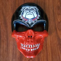 Custom UGA"Dem Dawgs"Skull💀Mask 4 Tailgating-Mancave-🚘-🏡Decor-🎁/Anniversary & Halloween