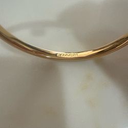 Coach Gold-Tone Bangle Bracelet