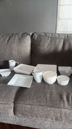 Set of White Dishes