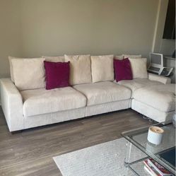 Corduroy 4-piece Sectional Sofa