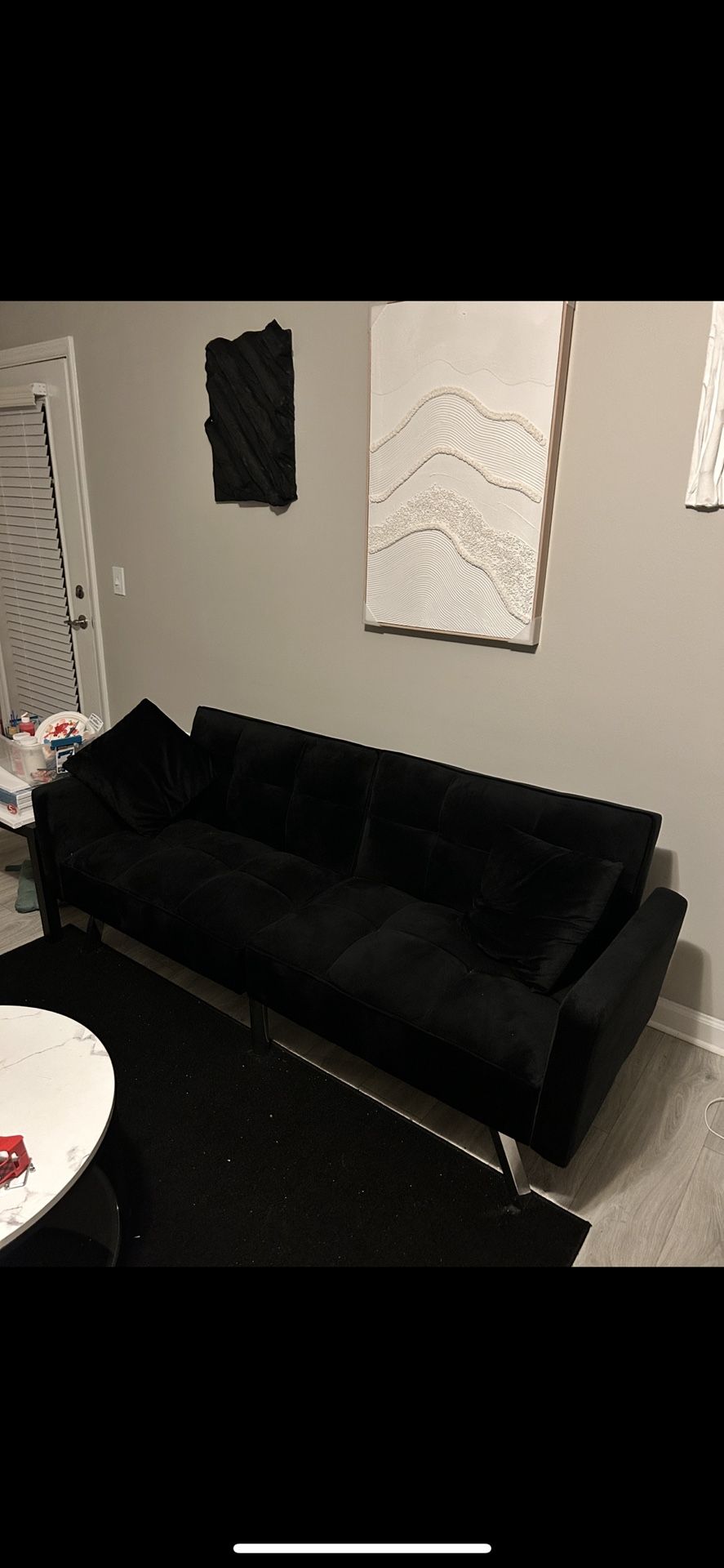 Black Tufted Futon