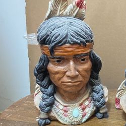 Vintage Native American Chief Bust