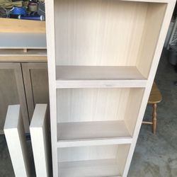 57” X 24” X 9” Open Shelf Cabinet With 2 Floating Shelves 9”d 3” X 27”h