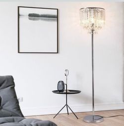 Modern Elegance Crystal Floor Lamp