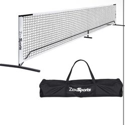 ZENY Portable Pickleball Net Set System with Metal Frame Stand and Regulation Size Net Including Carrying Bag Indoor Outdoor Game