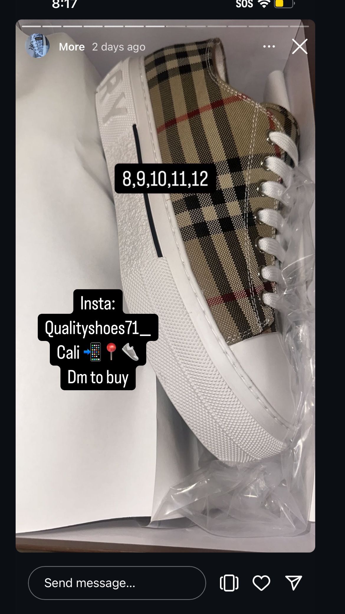 Burberry Brown Converse